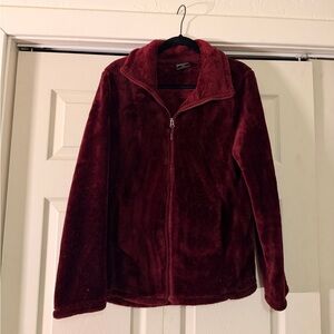 32 Degrees Women's Deep Red Teddy Jacket